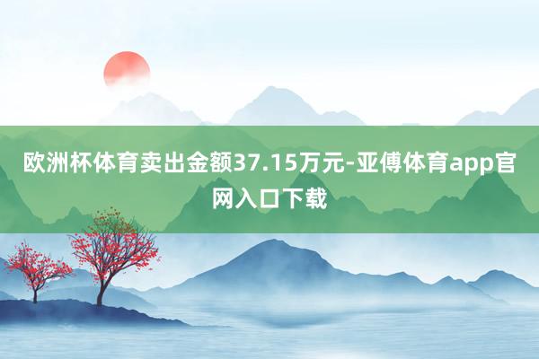 欧洲杯体育卖出金额37.15万元-亚傅体育app官网入口下载