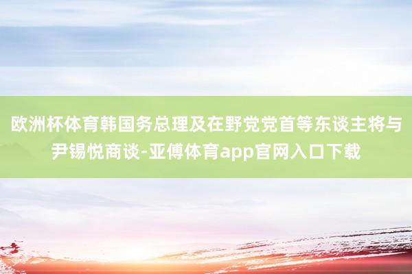 欧洲杯体育韩国务总理及在野党党首等东谈主将与尹锡悦商谈-亚傅体育app官网入口下载